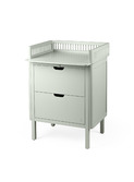 Sebra changing unit, drawers - mist green