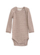 Baby body stripe - acorn/offwhite