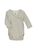 Newborn wrap body - sage/offwhite
