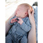 Newborn stripe suit - navy/offwhite - Serendipity Organics Newborn stripe suit - navy/offwhite - Serendipity Organics