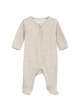 Newborn stripe suit - oat/offwhite