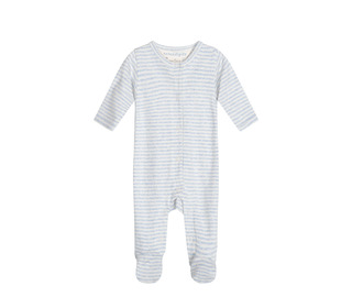 Newborn stripe suit - mist/offwhite - Serendipity Organics Newborn stripe suit - mist/offwhite - Serendipity Organics