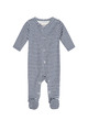 Newborn stripe suit - navy/offwhite