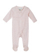 Newborn stripe suit - orchid/offwhite