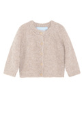 Baby alpaca suri cardigan - oat milk