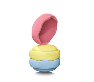 Original primary pastel - 3 - Stapelstein