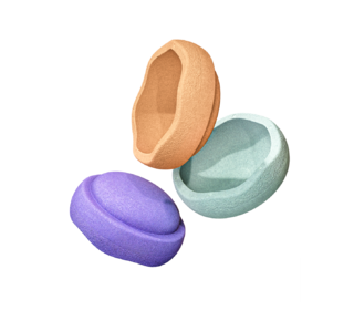Original secondary pastel  - 3 - Stapelstein