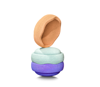 Original secondary pastel  - 3 - Stapelstein