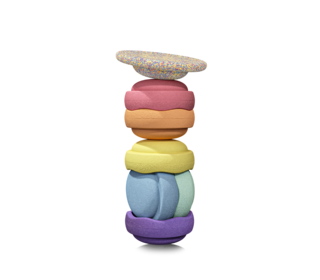 Rainbow set pastel - 6 + 1 - Stapelstein