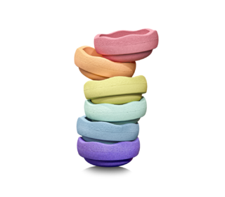 Original rainbow pastel - 6 - Stapelstein
