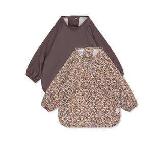 2 Pack dinner bib with sleeves - toulouse/sparrow - Konges Sløjd