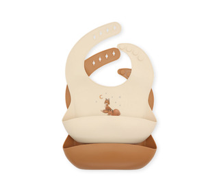 2 pack silicone bibs - foxie - Konges Sløjd