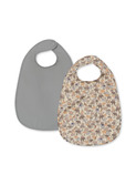 2 pack dinner bib - safari/high rise