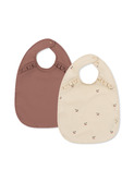 2 pack dinner bib - cherry/burlwood