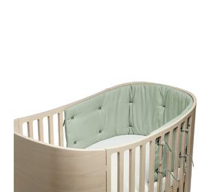 Bumper for Leander Classic Baby Cot, organic - sage green - Leander