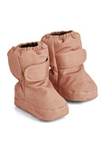 Heather baby footies - tuscany rose