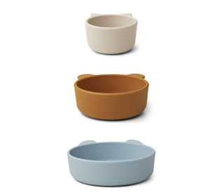 Eddie bowls 3-pack - blue multi mix - Liewood