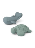 Ned bath toys 2-pack - peppermint/whale blue mix