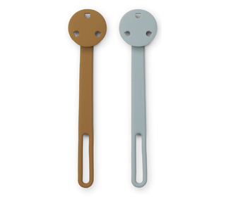 Willow pacifier strap 2-pack - mustard/sea blue mix - Liewood