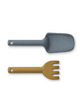 Francy gardening tools - whale blue/golden caramel mix