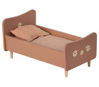 Wooden bed, Mini - rose - Maileg