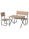 Garden set - table w. chair and bench, mouse