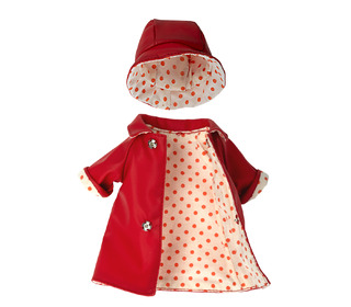 Raincoat w. hat, teddy mum - Maileg