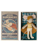 Super hero mouse, little brother in matchbox