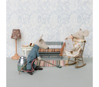 Rocking chair, mouse - light brown - Maileg