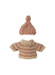 Knitted sweater and hat, big sister mouse