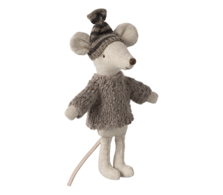 Knitted sweater and hat, big brother mouse - Maileg