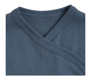 Morris L/S wrap-body steel blue - Minimalisma
