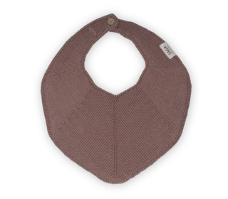 Knitted bib Fjola - clove - Saga Copenhagen