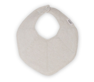 Knitted bib Fjola - ivory - Saga Copenhagen