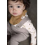 Knitted bib Fjola - honey - Saga Copenhagen