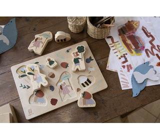 Wooden chunky puzzle - pixie land - Sebra