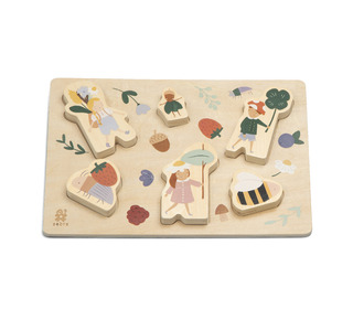 Wooden chunky puzzle - pixie land - Sebra