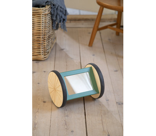 Wooden activity roller / mirror - woodland - Sebra