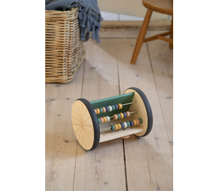 Wooden activity roller / mirror - woodland - Sebra