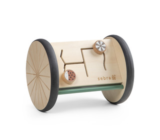 Wooden activity roller / mirror - woodland - Sebra
