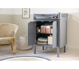 Sebra changing unit, doors - Classic grey - Sebra