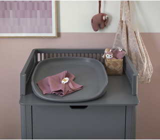 Sebra changing unit, drawers - Classic grey - Sebra