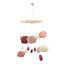 Felted baby mobile, clouds - cotton candy pink - Sebra
